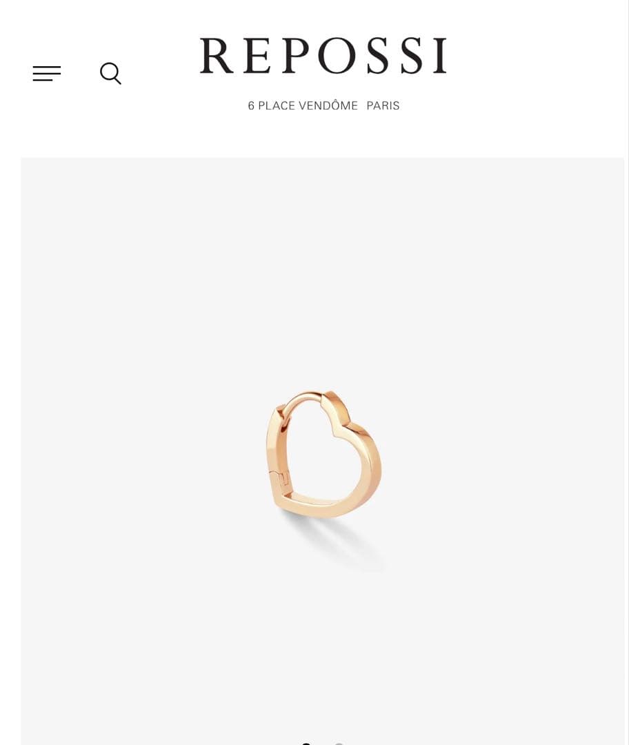 専用＊ REPOSSI レポシ アンティフェール K18PG ハートミニピアス