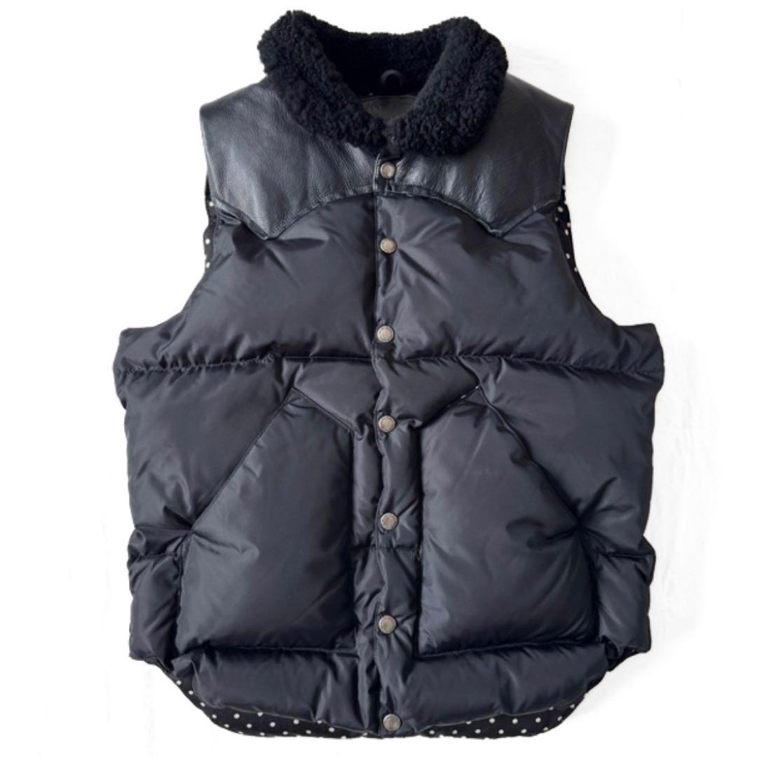 WACKO MARIA ロッキーマウンテン ダウンベスト レザー キムタク 38