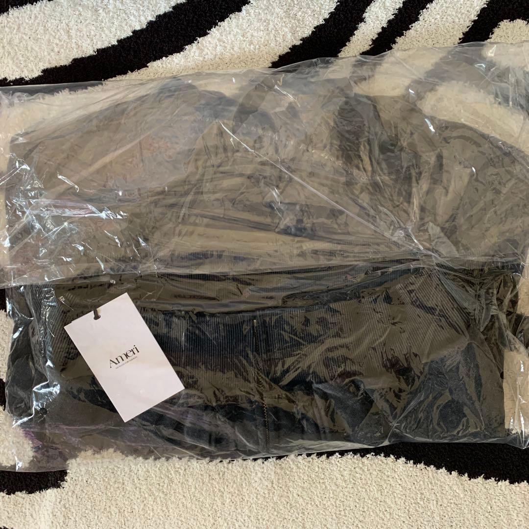 AMERI OYSTER SILHOUETTE HOODIEチャコールブラックF