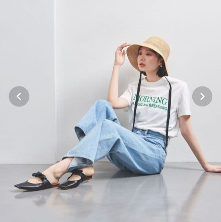 ✾未使用【UNITED ARROWS】RFAリボンハット/ナチュラル/UV✾