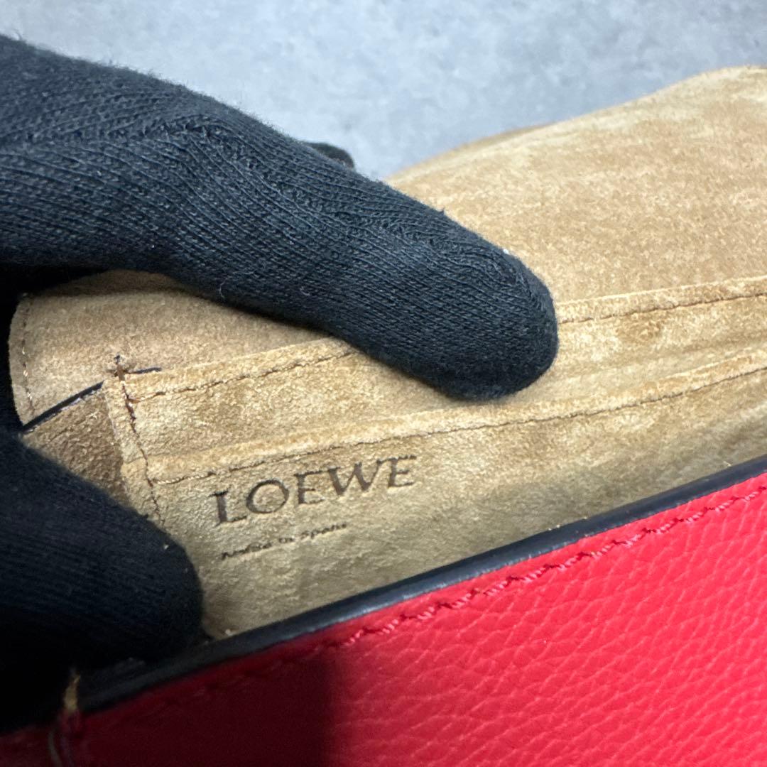 新品！LOEWE ロエベ　ミニゲート　レッド　ミニレザーショルダーバッグ