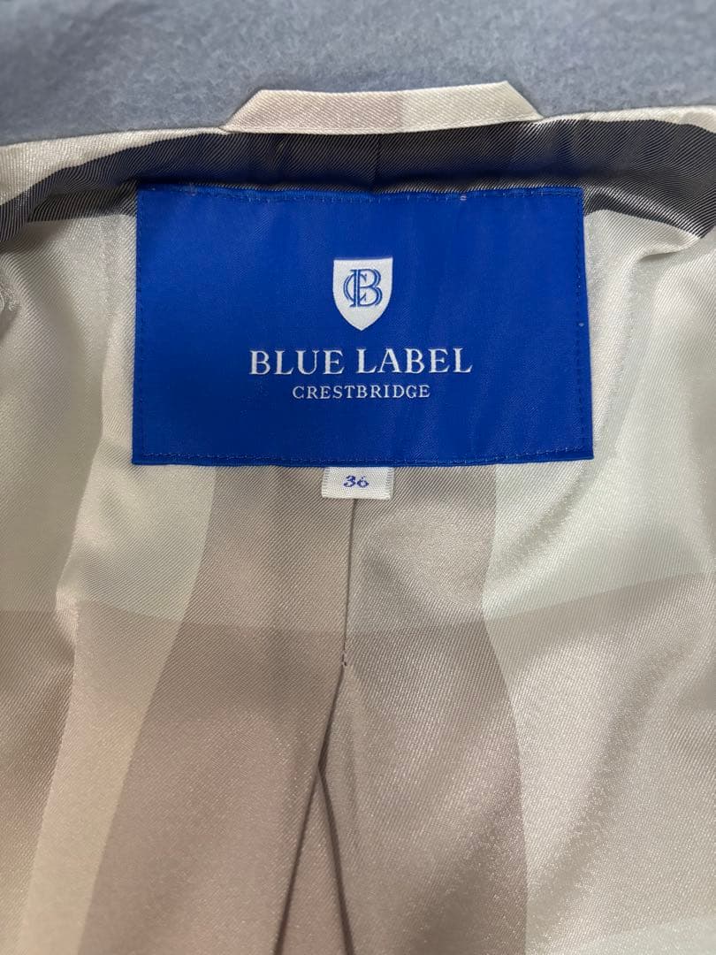 BLUE LABEL CRESTBRIDGE ライトブルー ウールコート36