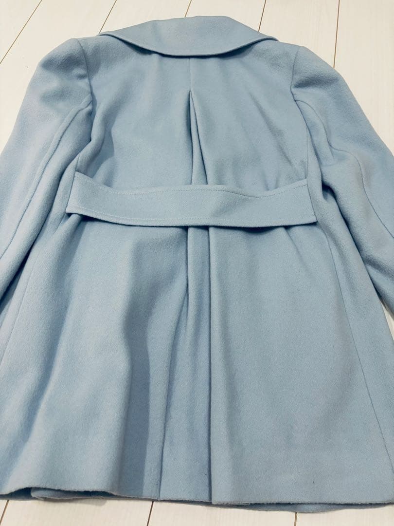 BLUE LABEL CRESTBRIDGE ライトブルー ウールコート36