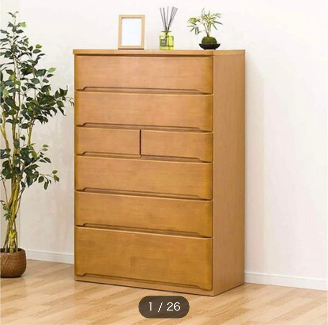 ニトリ　収納　タンス　ハイチェスト(オウカ2 DVD90HC WH)