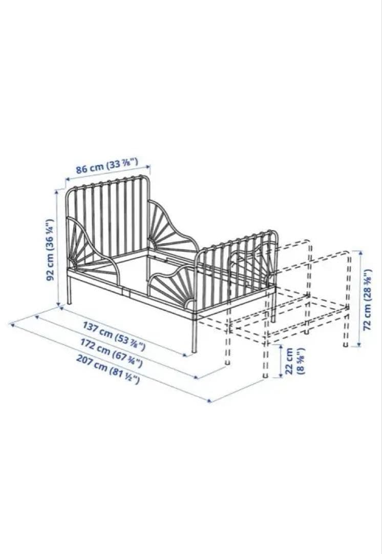 お値下げしました。IKEA MINNEN 子供用ベットフレーム
