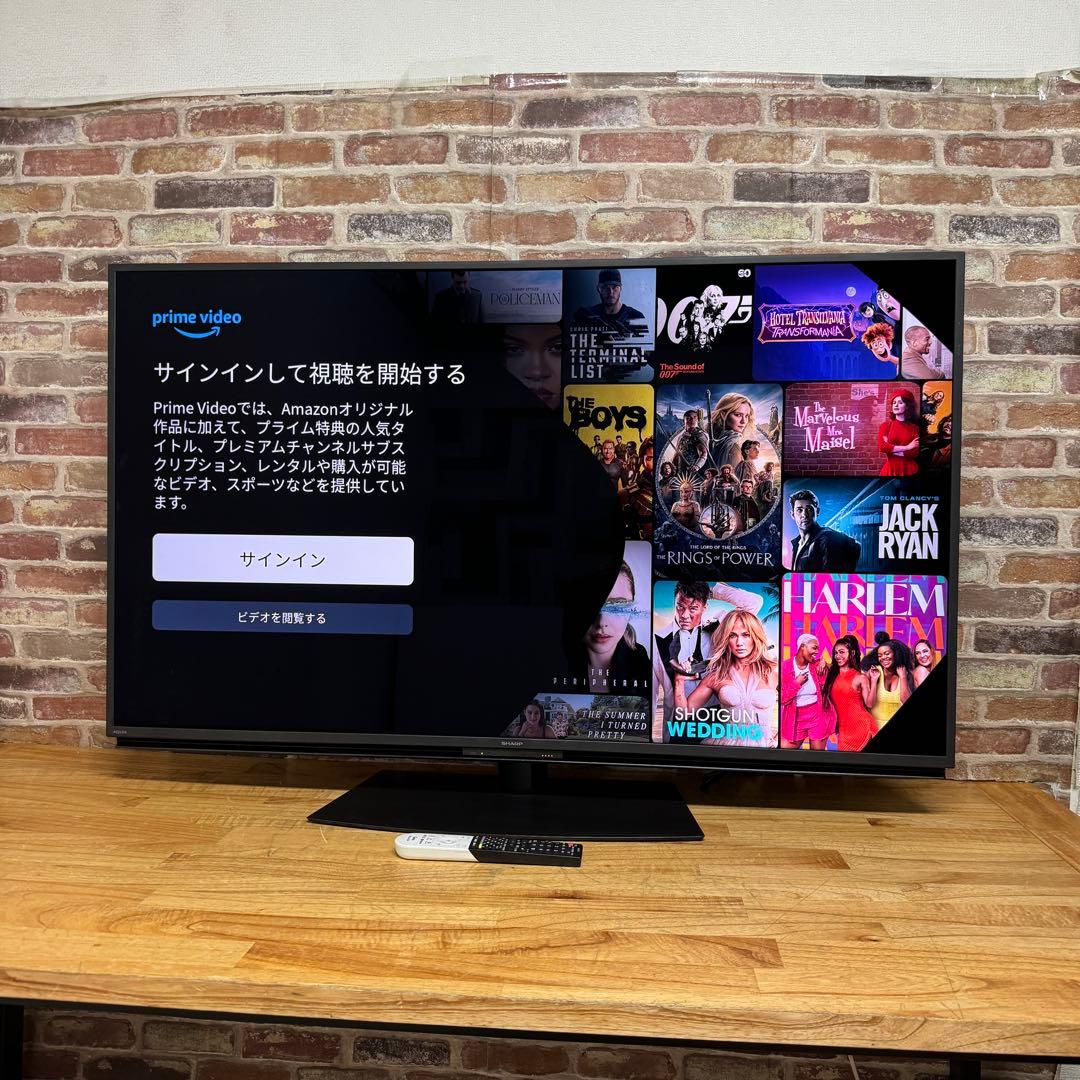 シャープ 55V型 4K液晶テレビ AQUOS 4T-C55EN1 動画アプリ○