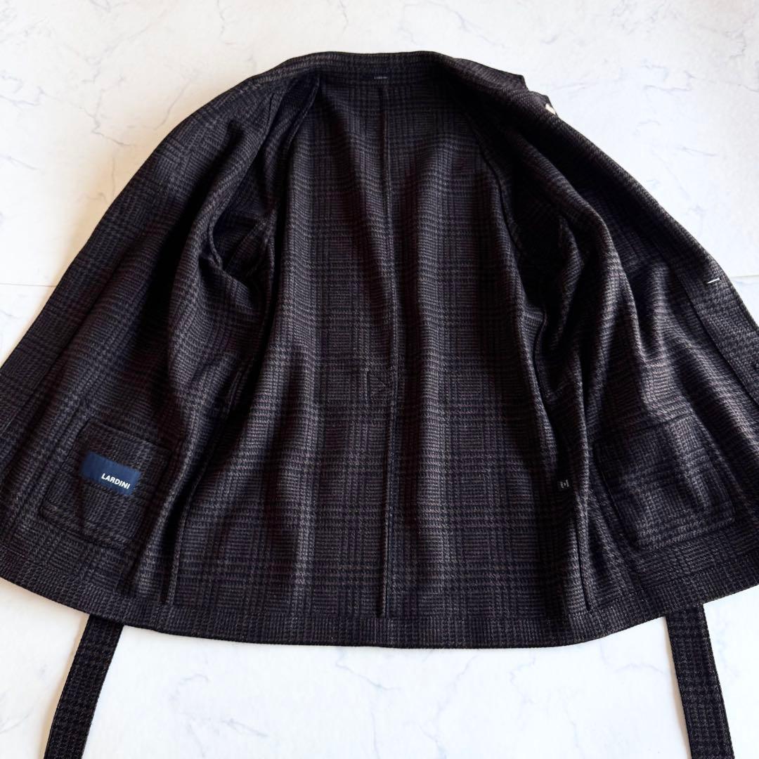 美品 近年 ラルディーニ テーラードジャケット アンコン ベルト ブートニエール