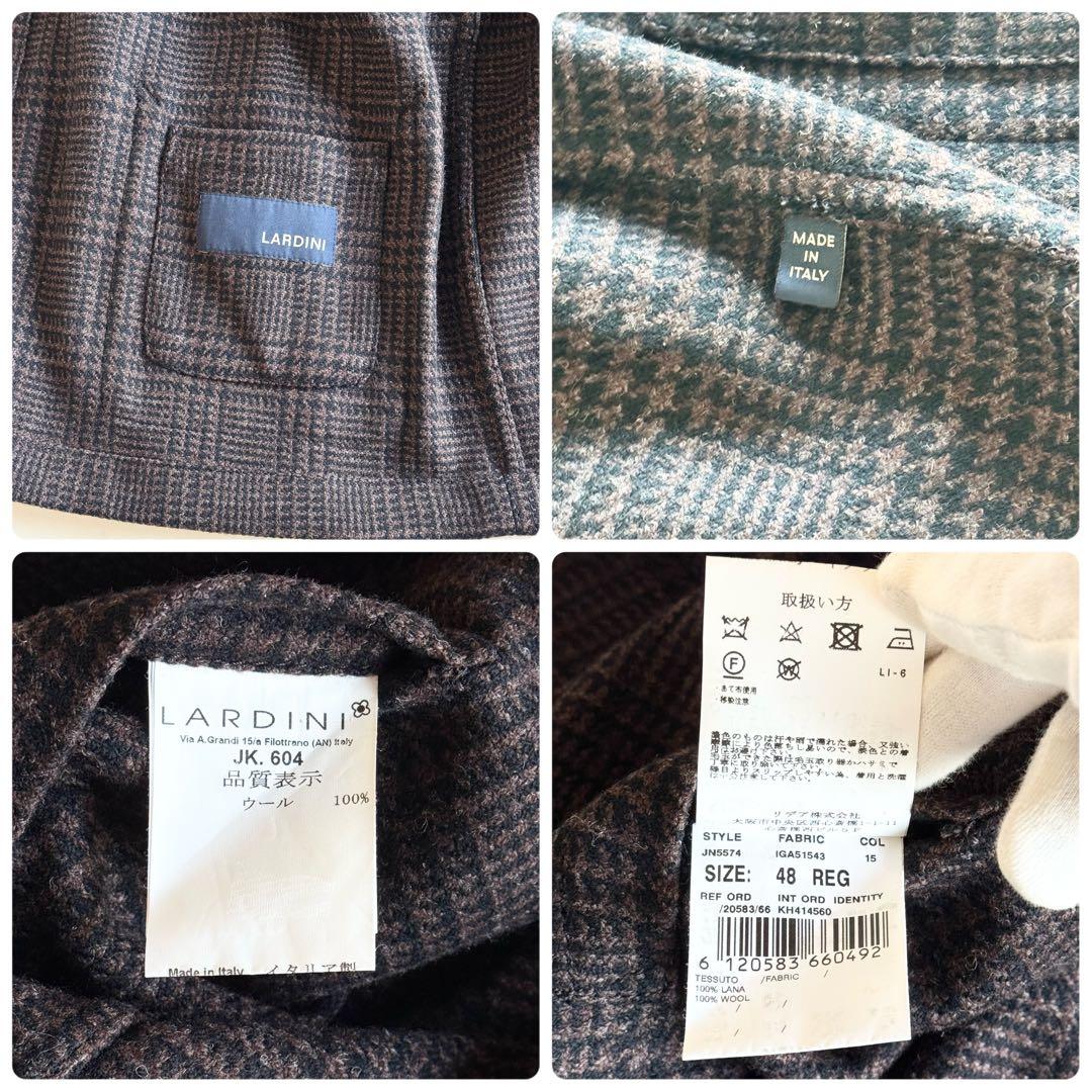 美品 近年 ラルディーニ テーラードジャケット アンコン ベルト ブートニエール