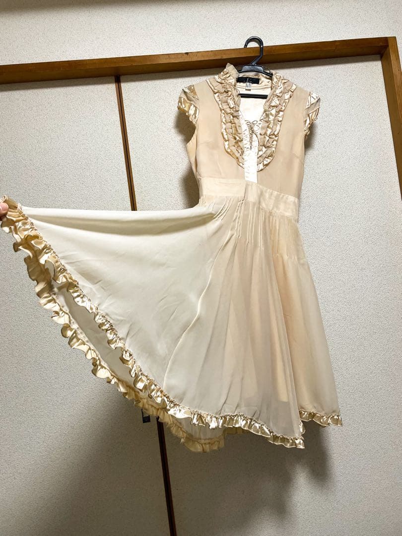 未使用！総シルク！息をのむ美しさのエレガントワンピース M〜L