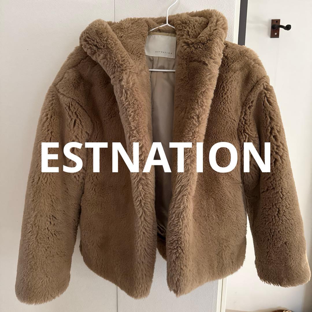 エストネーション　フェイクファーコート　サイズ36
