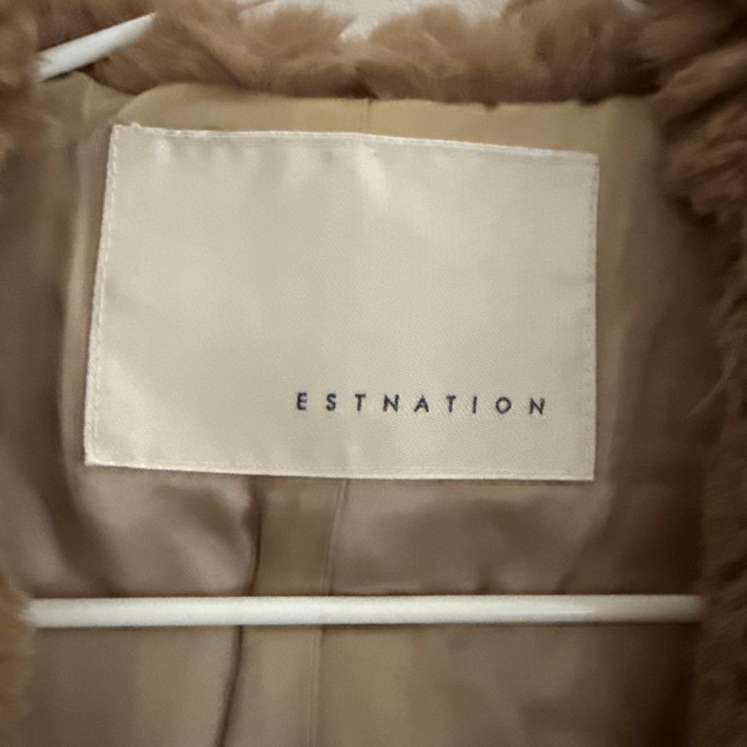 エストネーション　フェイクファーコート　サイズ36