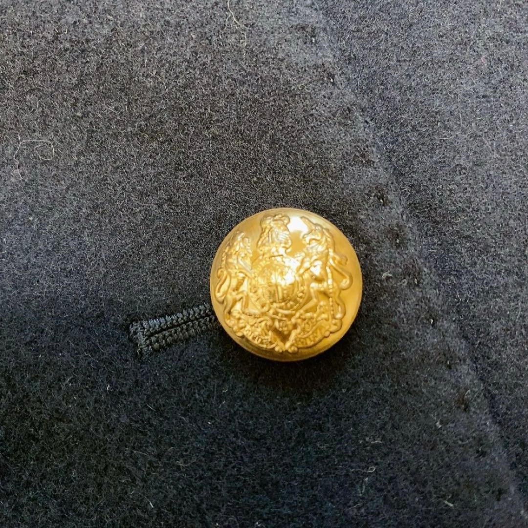 【美品】ラルフローレン 紺ブレ 金ボタン テーラードジャケット ロゴ エンブレム