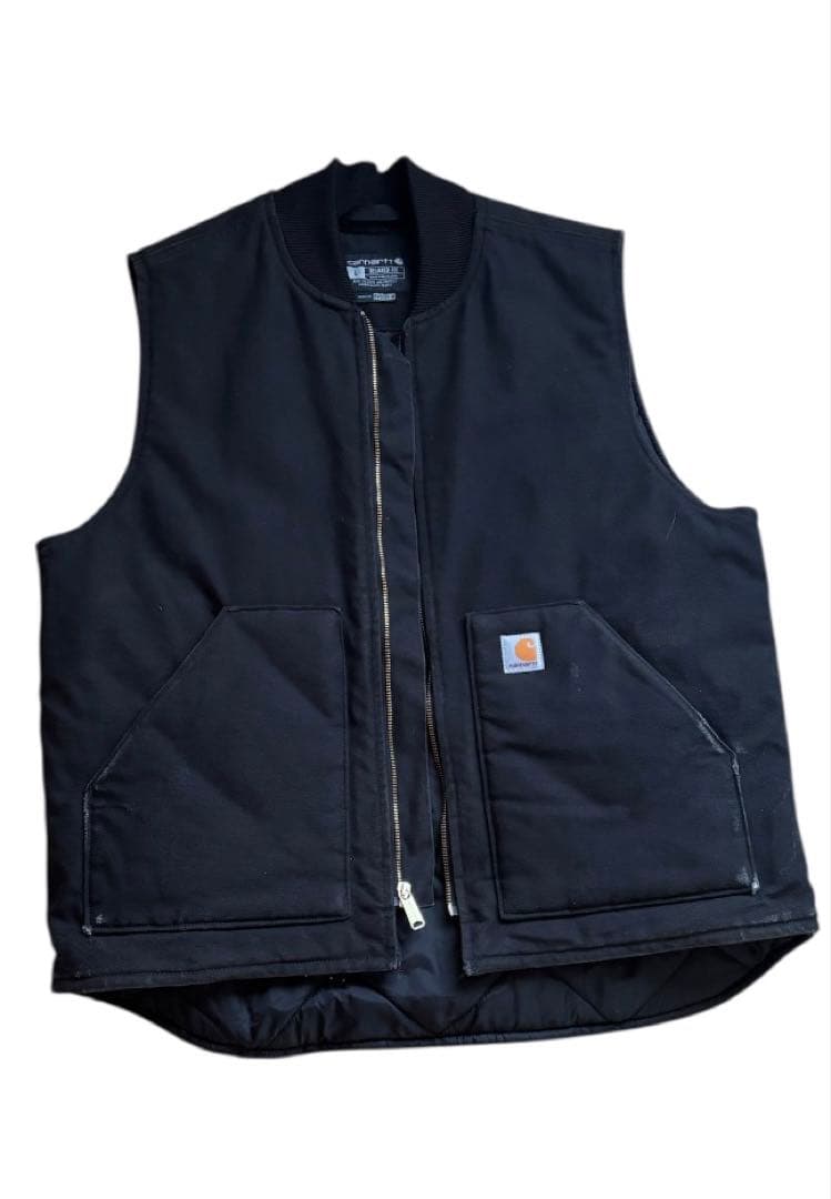 【古着希少】USA製！Carhartt 90's ベスト ブラック