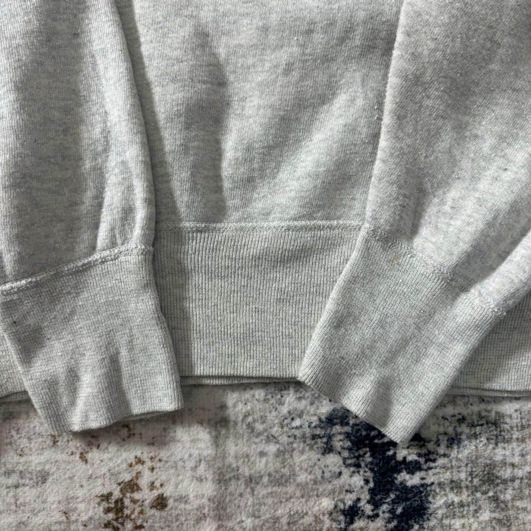 極美品 50s ヴィンテージ スウェット 霜降り 前V 丸胴 グレー 染み込み