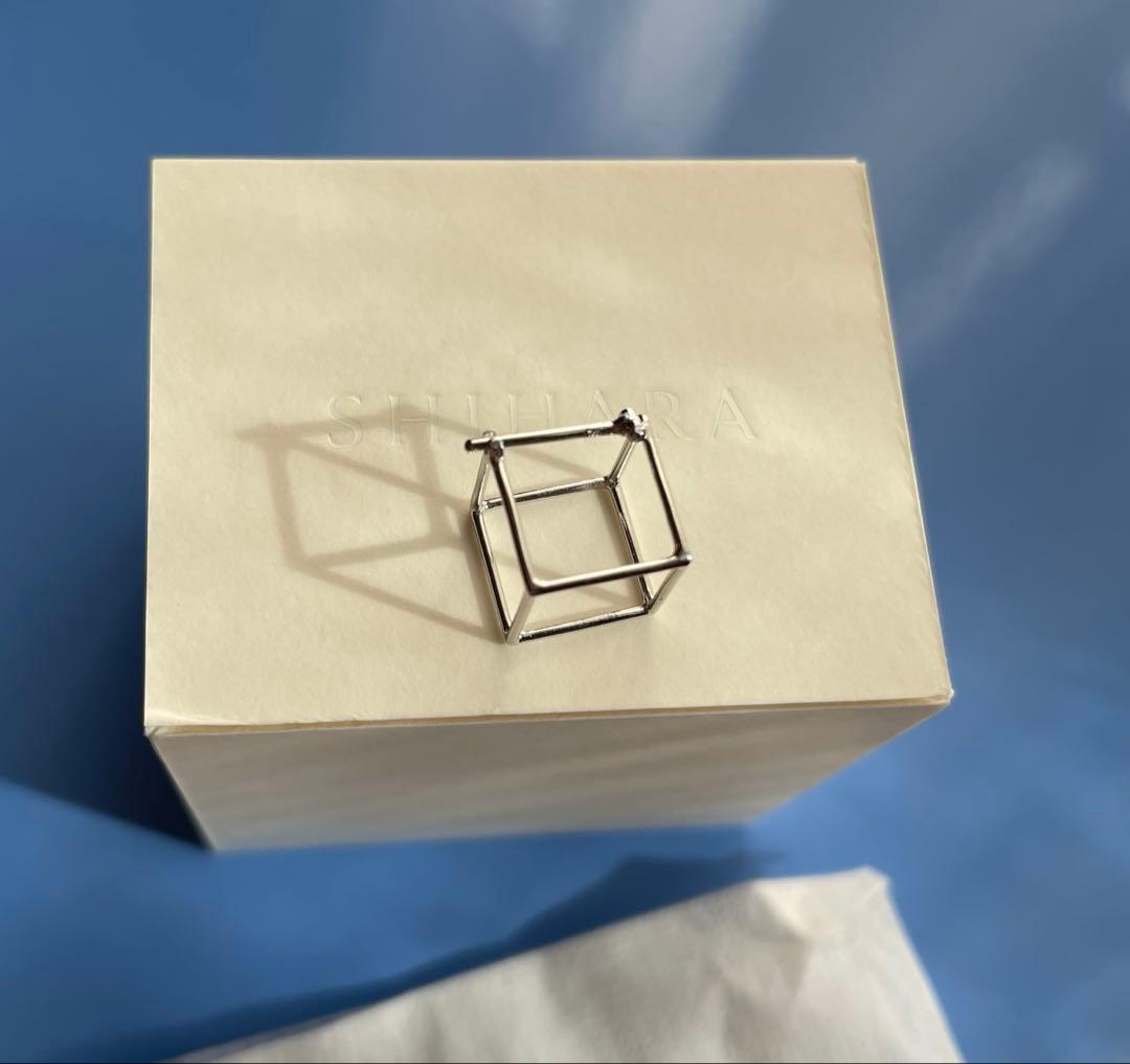 SHIHARA シハラスクエアピアス10 18K White Gold