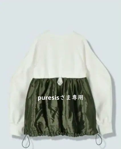 OMMO ホワイト ラグランスリーブ スウェット