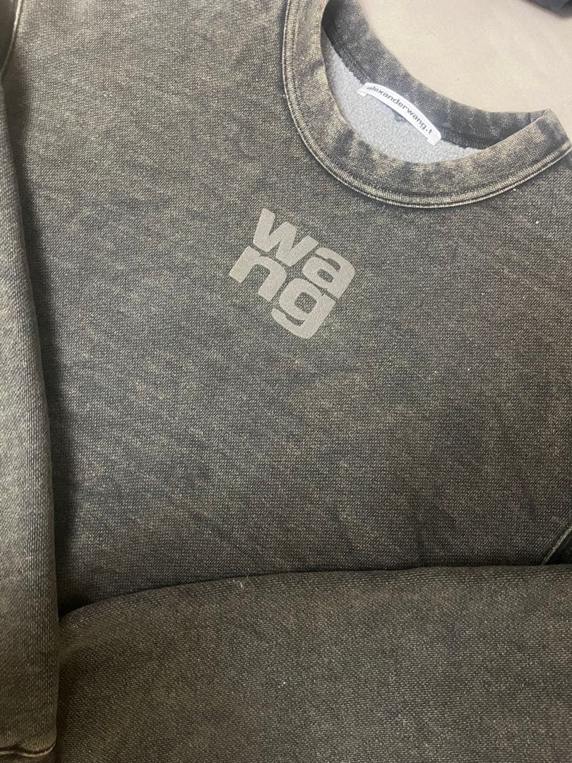 alexanderwang. グレー ロゴトレーナー