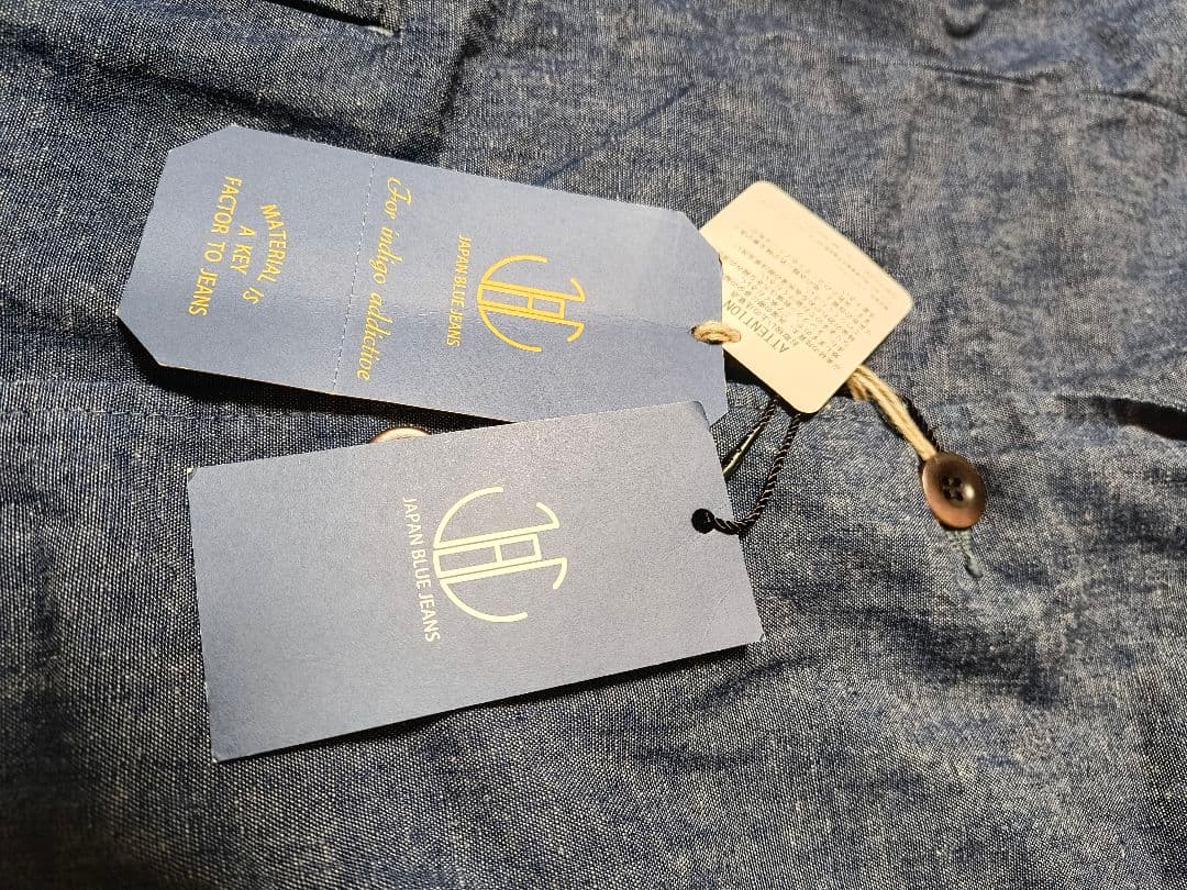 JAPAN BLUE JEANS ノーカラージャケット 44 ID　新品未使用