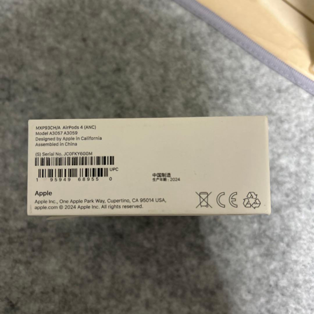 Apple AirPods 4 (ANC) 本体　新品未開封