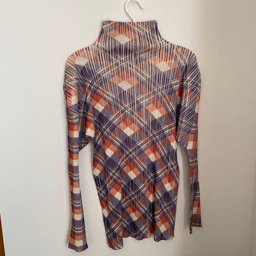 最終値下げ⭐︎9 イッセイミヤケ　チェック柄 長袖トップス