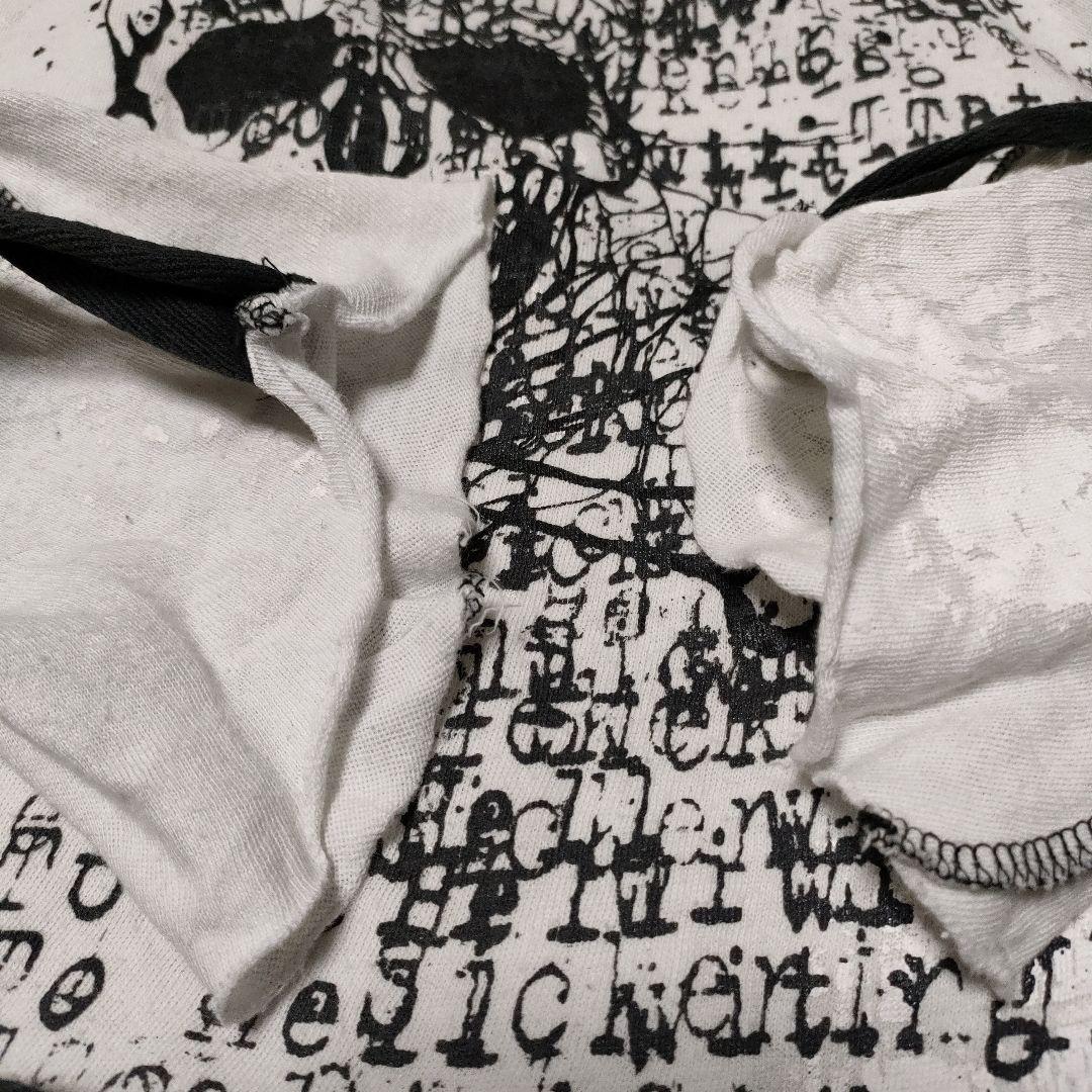 普*9様 h.NAOTO 白 ANARCHY 拘束 紐 スカル 長袖 トップスカ