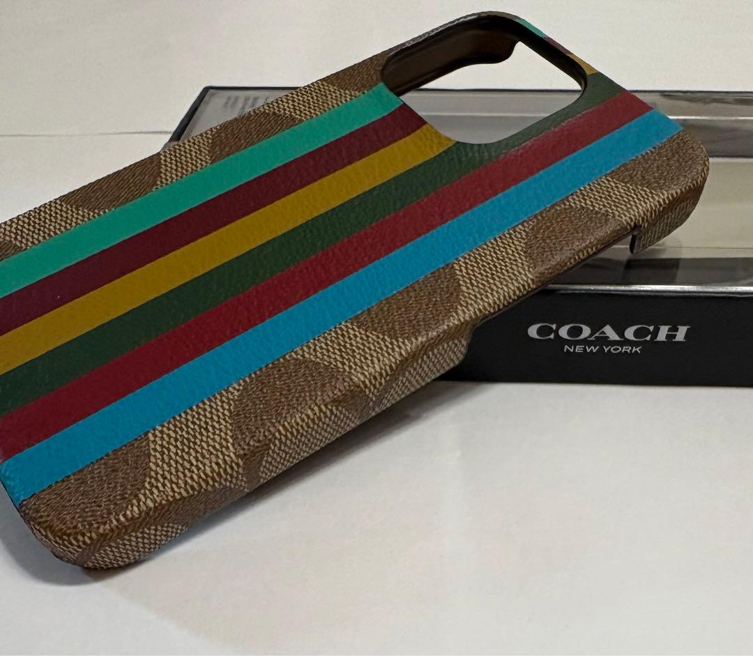 ❤︎コーチ COACH❤︎ iPhone13 pro ケースKHAKI MULTI