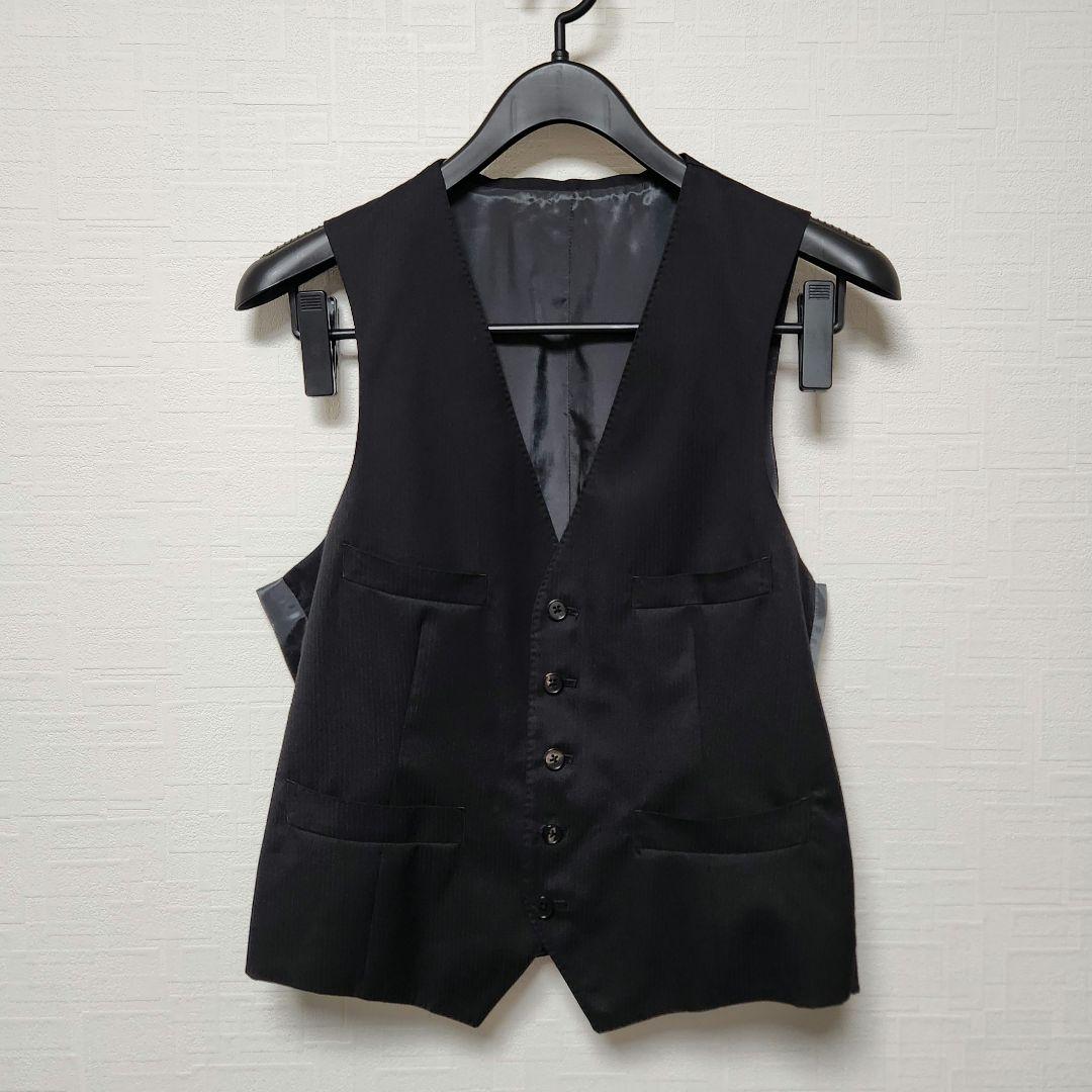 スーツカンパニー　メンズ　スーツ　スリーピース　ブラック　4シーズン　ストレッチ