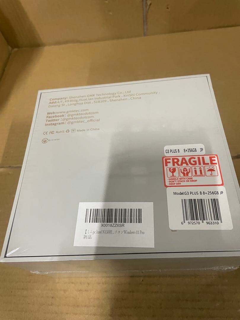 ミニPC NucBox G3 Plus GMK-G3 PLUS-8/256