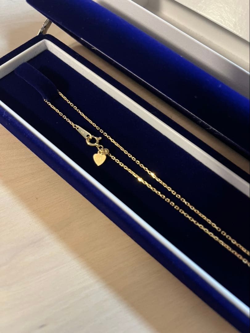 【くまモン510】K18 ゴールド ネックレス ハートチャーム