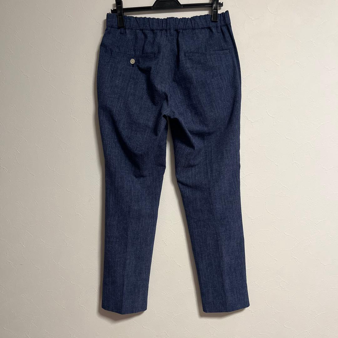 BEAMS デニムプリント シアサッカー 2ボタン ジャケット パンツ　セット