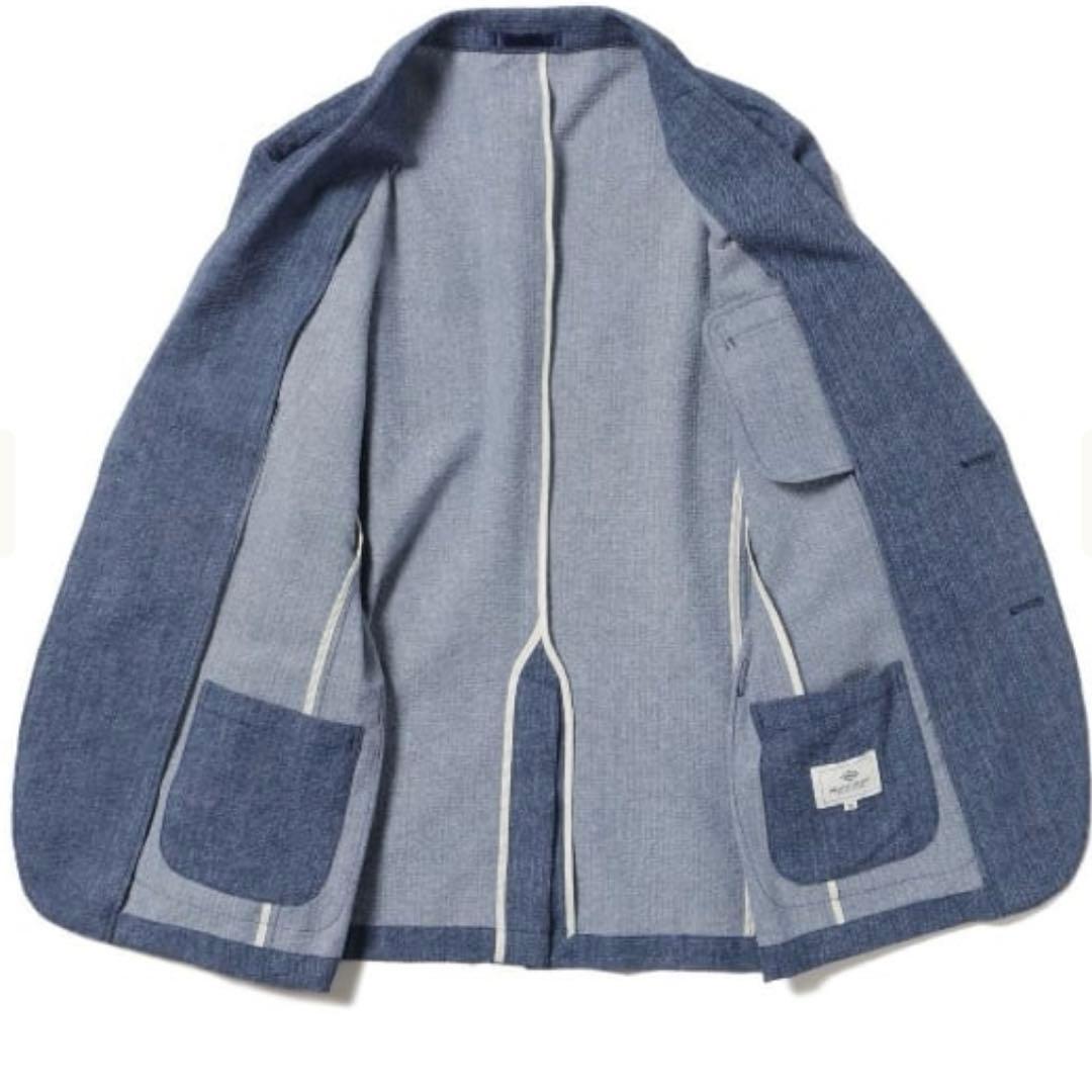 BEAMS デニムプリント シアサッカー 2ボタン ジャケット パンツ　セット