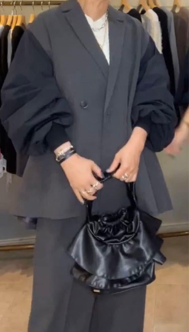 GHIGNON袖ドッキングフォルムジャケット