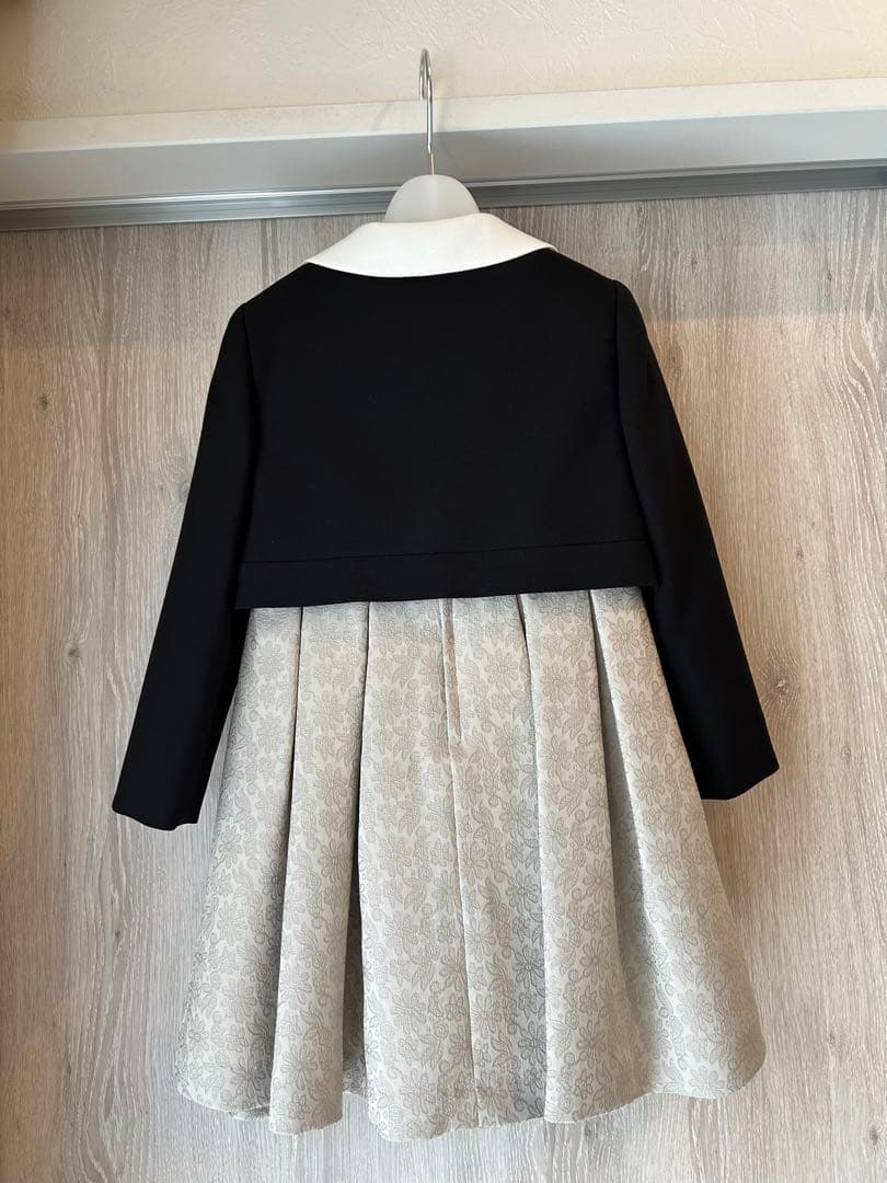 プティマイン　フォーマルドレス ジャケット付き 黒と白