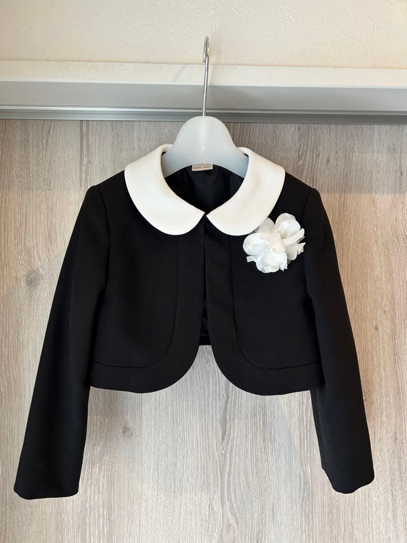 プティマイン　フォーマルドレス ジャケット付き 黒と白