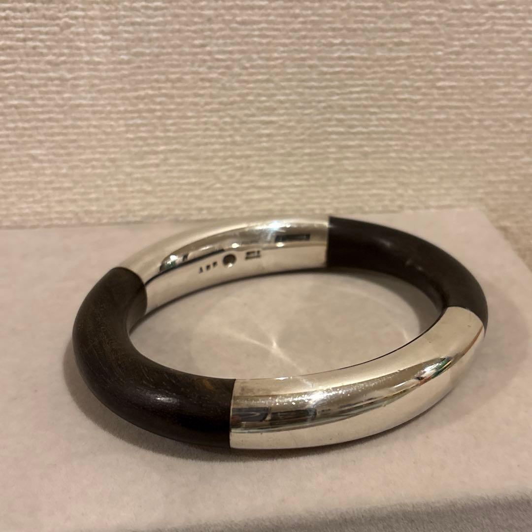 ［ ］バングル　シルバー&黒檀