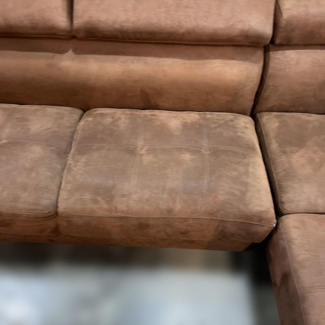 【ファブリックレザー】◇カウチソファ◆大型◇整備品◆可動ヘッドレスト◇極美品◆