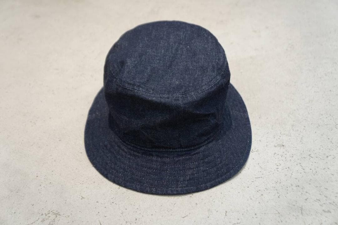 美品 challenger デニム バケット ハット 帽子 紺 901P▲