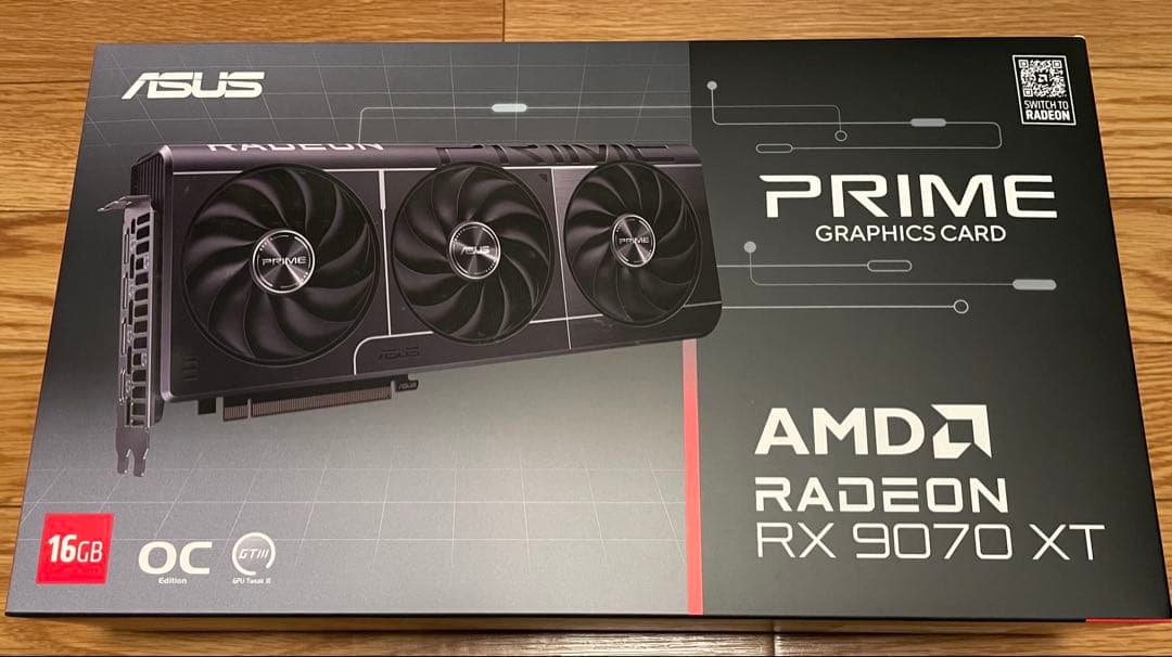 グラフィックボード・グラボ・ビデオカード ASUS PRIME Radeon RX 9070 XT OC Edition