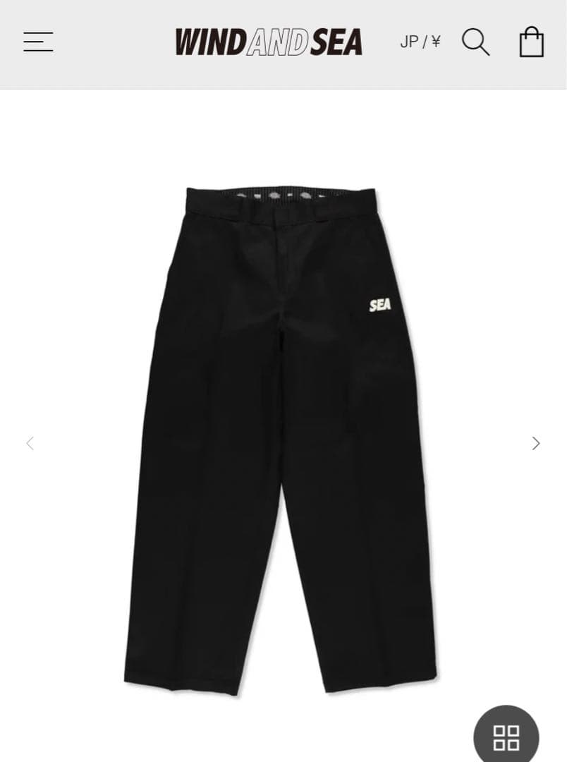 WIND AND SEA×DICKIES WORK PANTS 黒 M