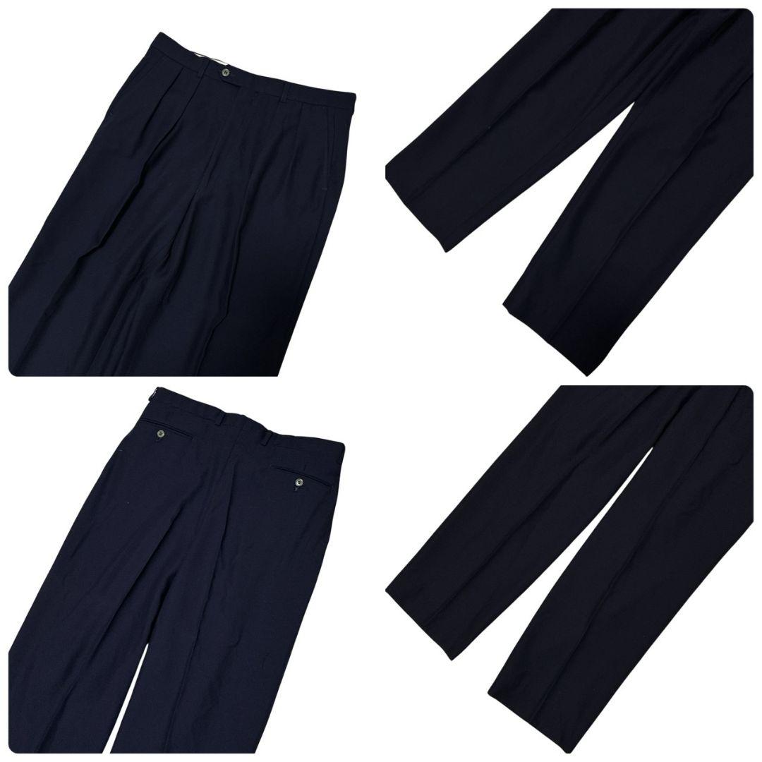 美品✨Paul Smith ダブル 高級スーツ上下 セットアップ ネイビー XL