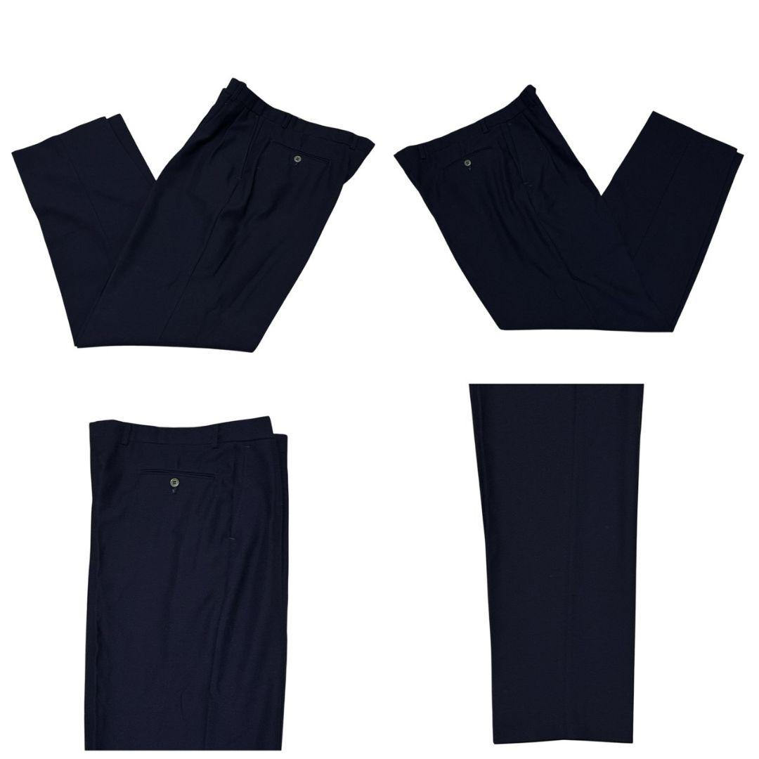 美品✨Paul Smith ダブル 高級スーツ上下 セットアップ ネイビー XL