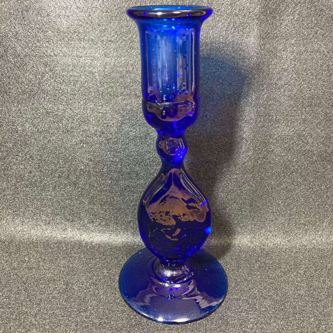 倉敷ガラス 小谷眞三 小谷真三 キャンドルスタンド 蝋燭立て 吹きガラス 気泡3