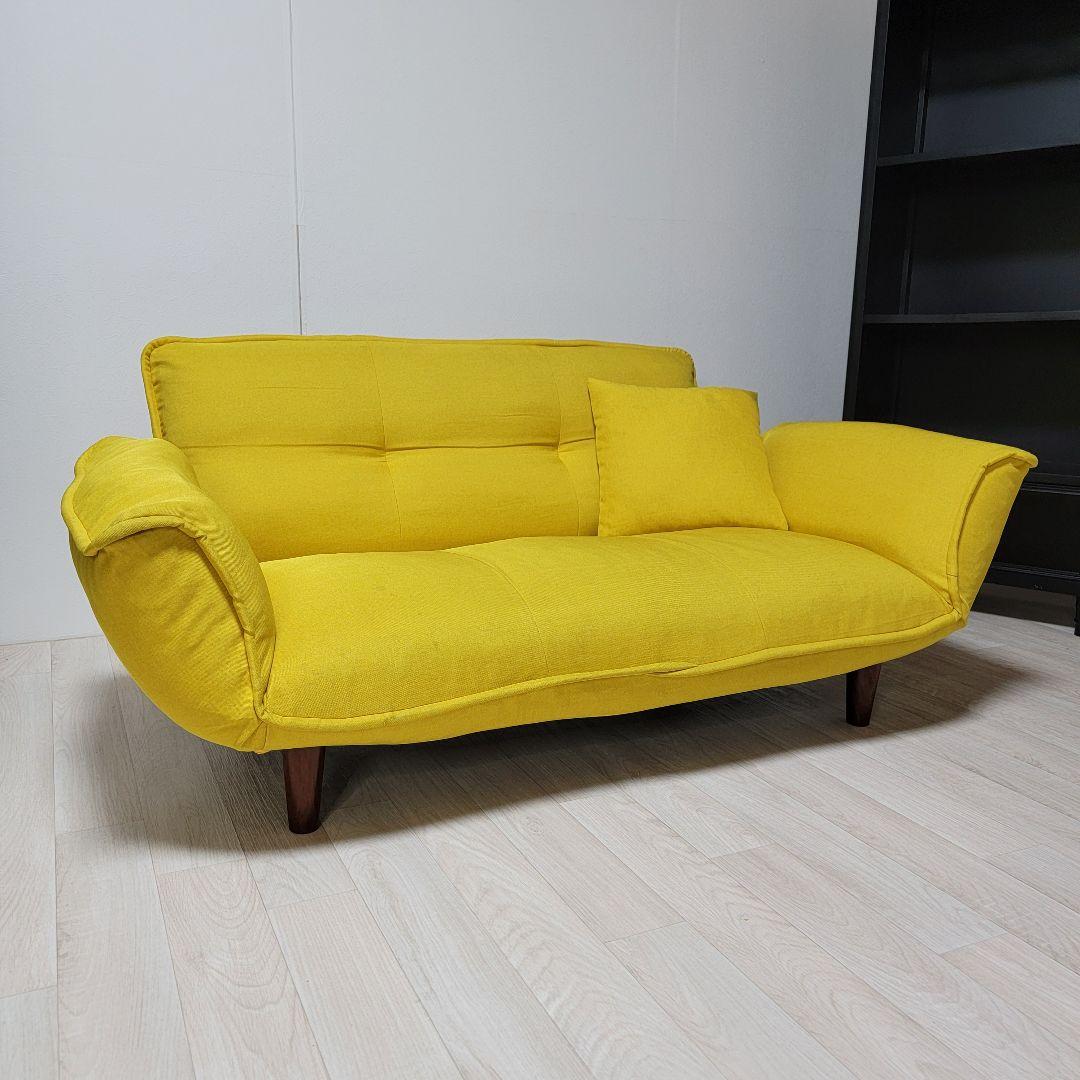 セルタン　カウチソファ 2人掛け「KAN」 ダリアンマスタード