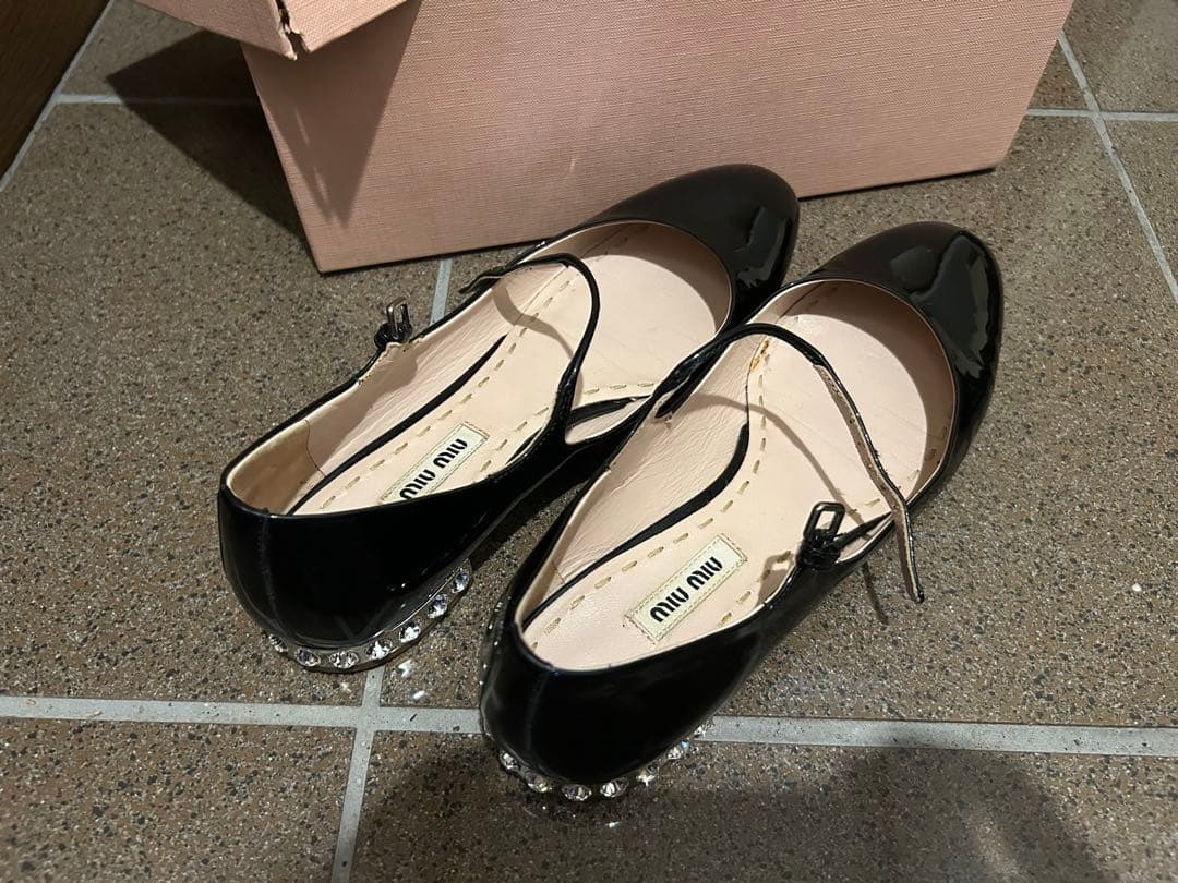 ミュウミュウ　ビジューパンプス　37