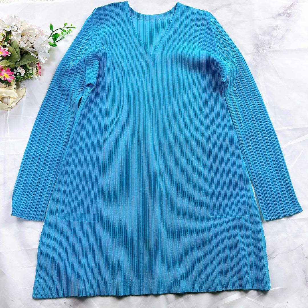 希少✨PLEATS PLEASE サイズ3 チュニック ロングカットソー 長袖