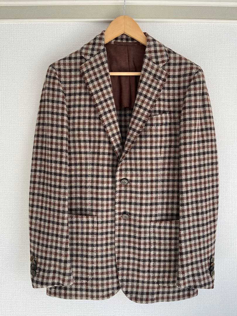 Stile Latino ガンクラブチェック テーラードジャケット 46サイズ