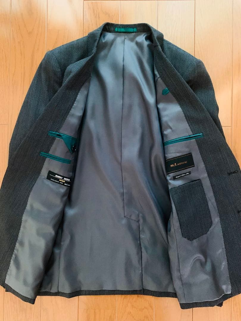 極美品 A6 スーツ上下 ストレッチ スリムフィット セットアップ