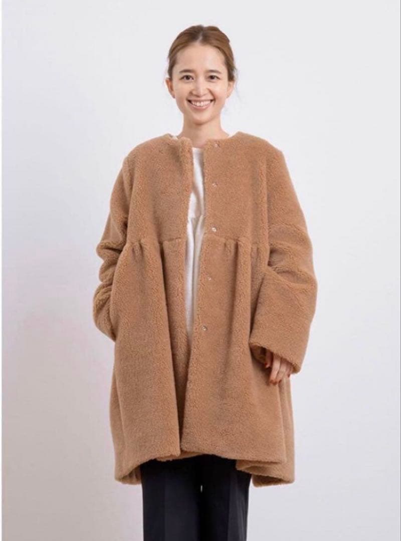 yori もふボアコート　キャメル 36