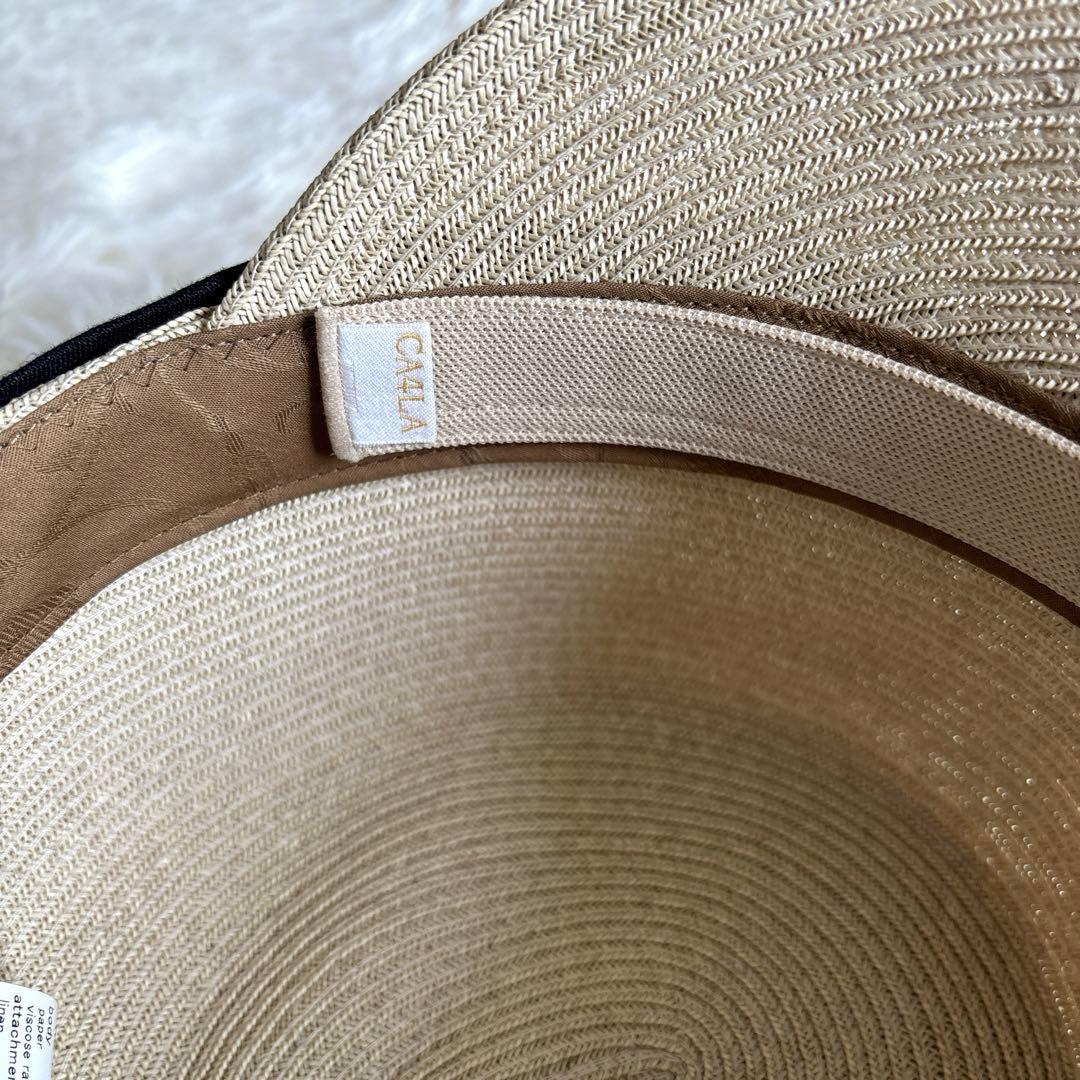 【完売品】CA4LA♡カシラ✨リボン付き麦わら帽子 ストローハット キャスケット