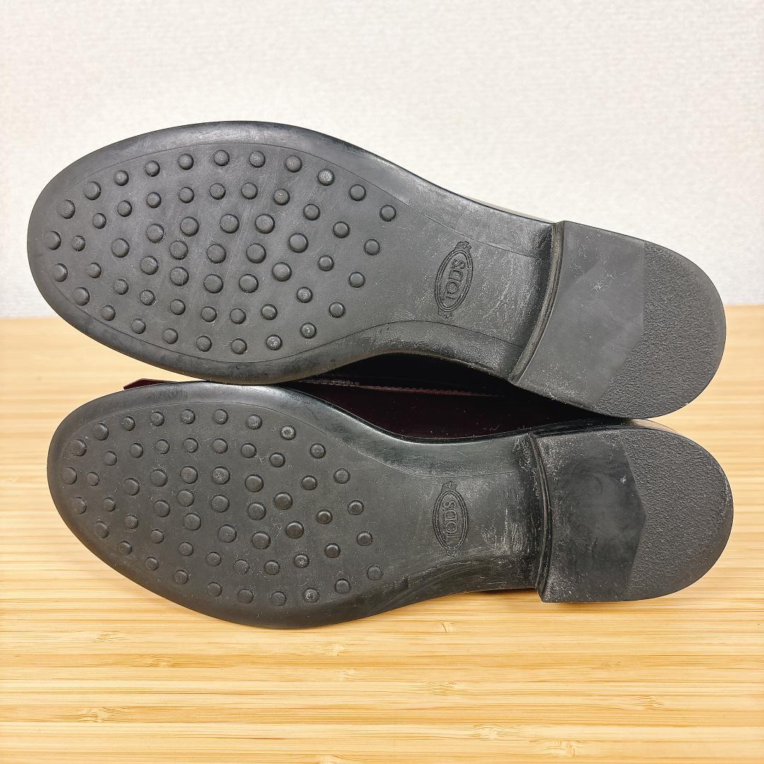 【極美品】TOD'S トッズ タッセルローファー 金具 フリンジ 22.5cm